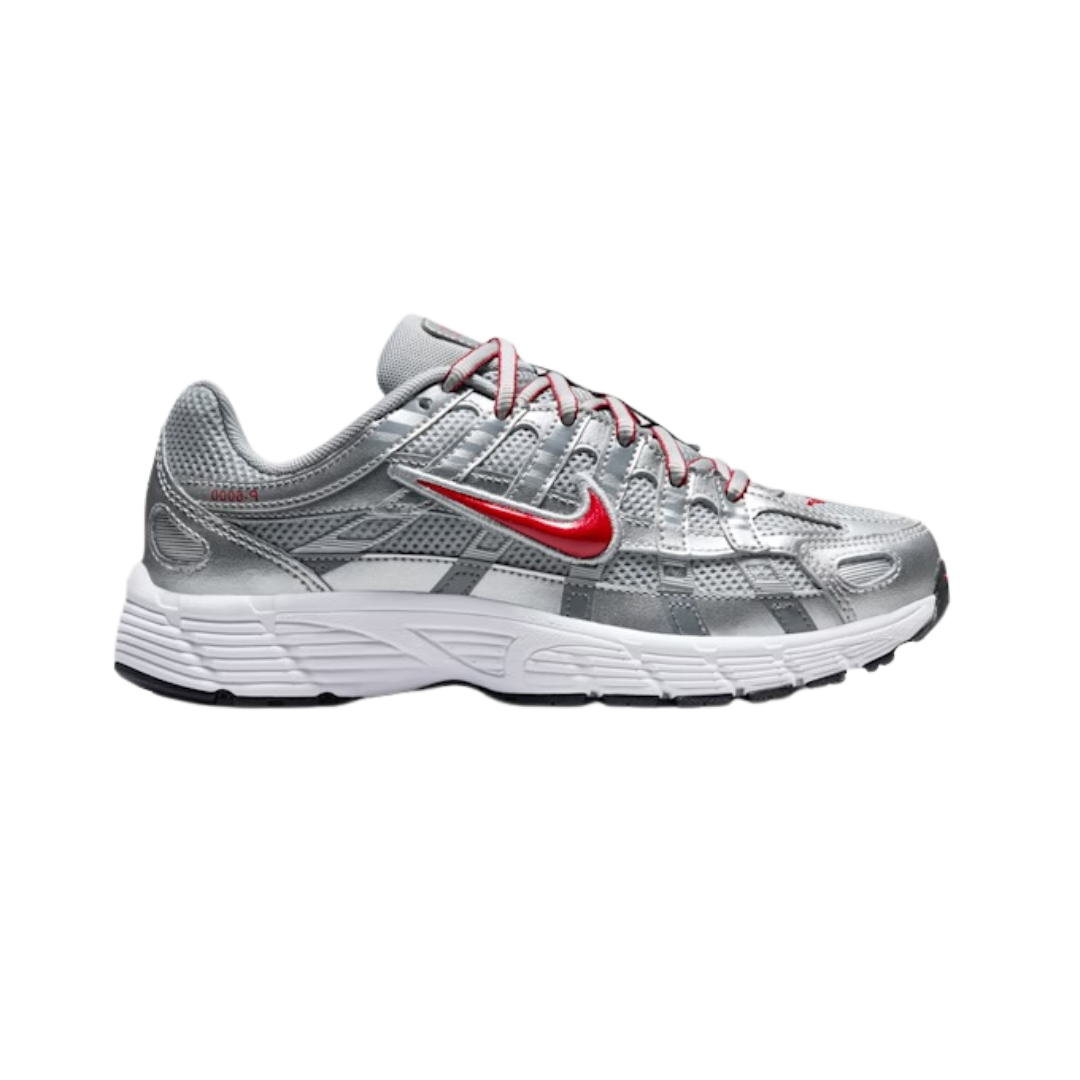 Nike P-6000 GS Metallic Silver / Gym Red - Missing Box Lid