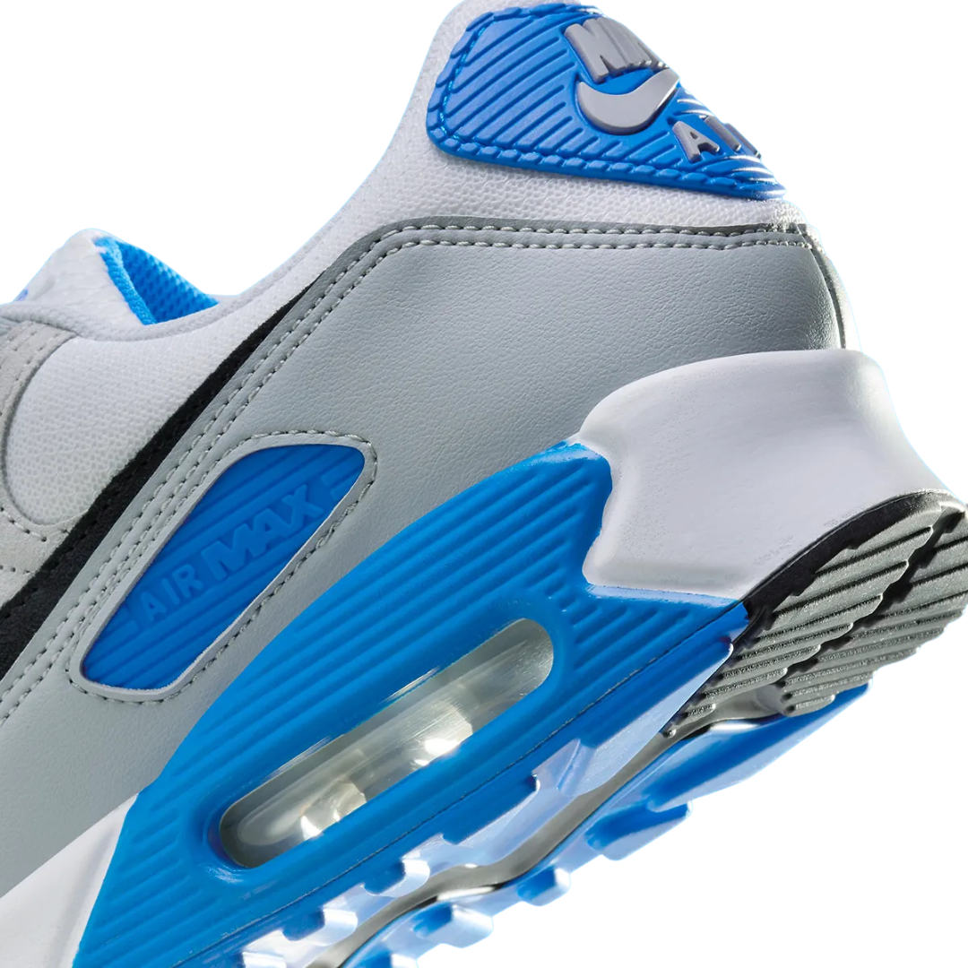 Nike Air Max 90 White / Black / Photo Blue - Missing Box Lid