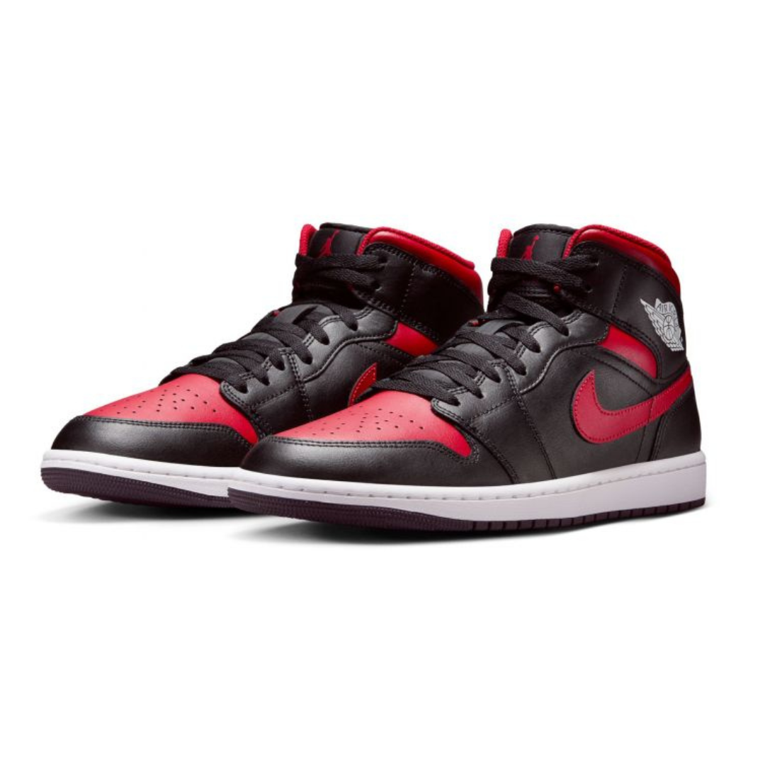 Nike Air Jordan 1 Mid Black / Varsity Red - Missing Box Lid
