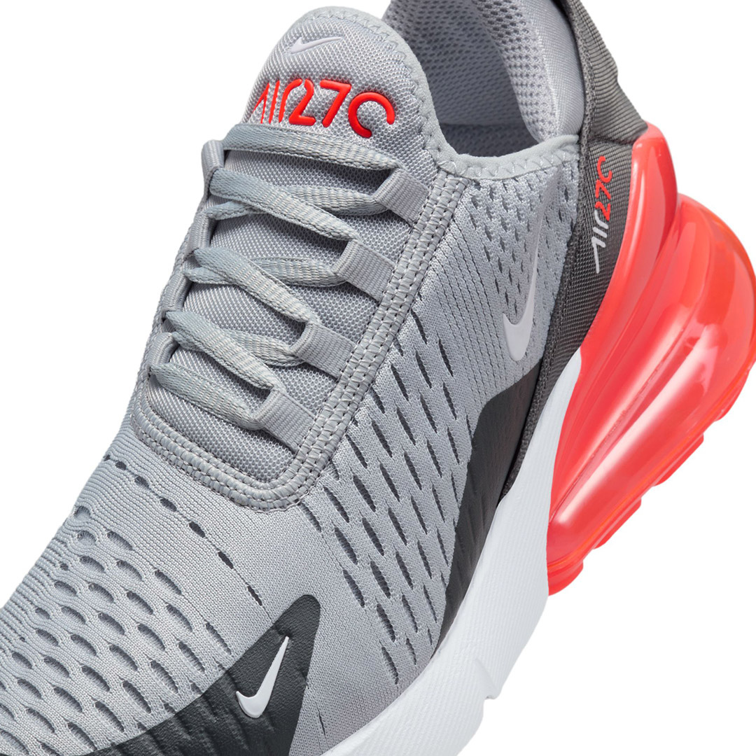 Nike Air Max 270 GS Wolf Grey / Bright Crimson - Missing Box Lid
