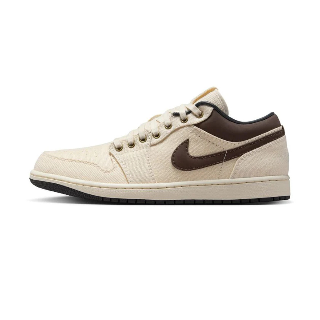 Nike Air Jordan 1 Low Premium Canvas Beige / Brown