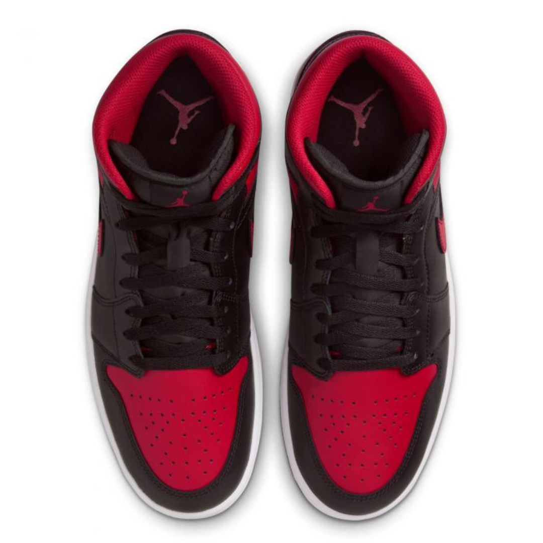 Nike Air Jordan 1 Mid Black / Varsity Red - Missing Box Lid