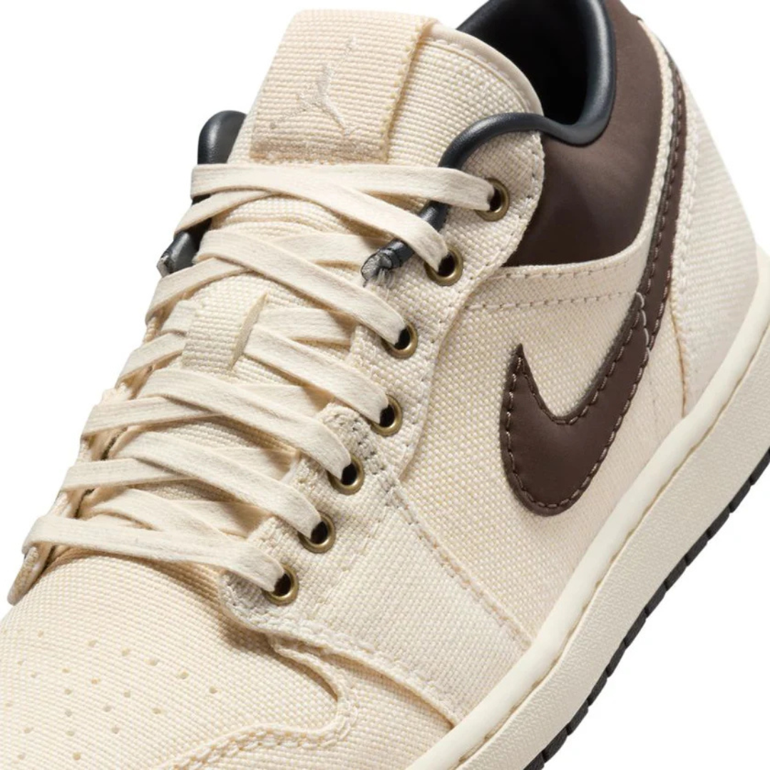 Nike Air Jordan 1 Low Premium Canvas Beige / Brown