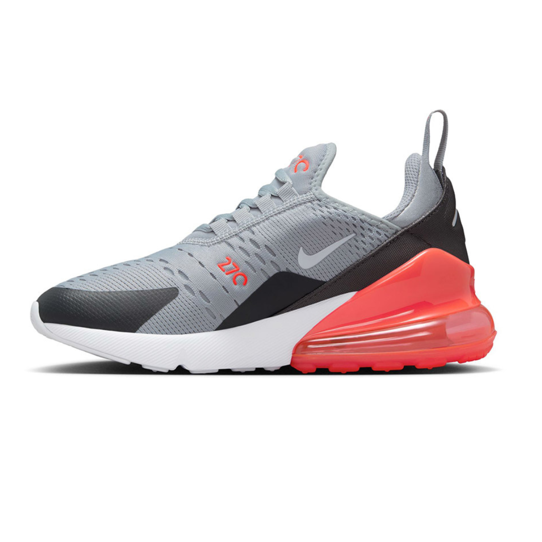 Nike Air Max 270 GS Wolf Grey / Bright Crimson - Missing Box Lid