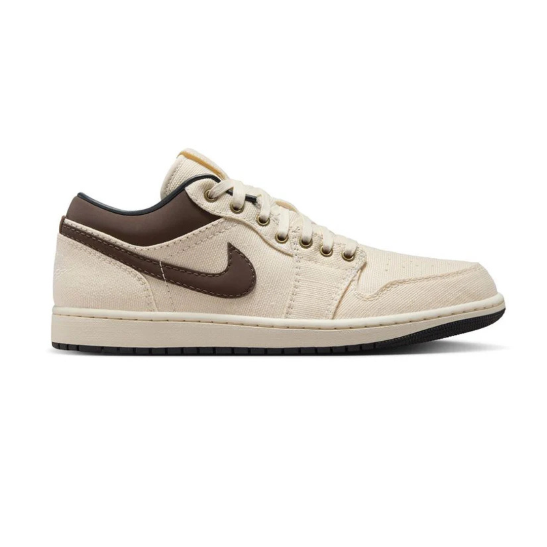 Nike Air Jordan 1 Low Premium Canvas Beige / Brown