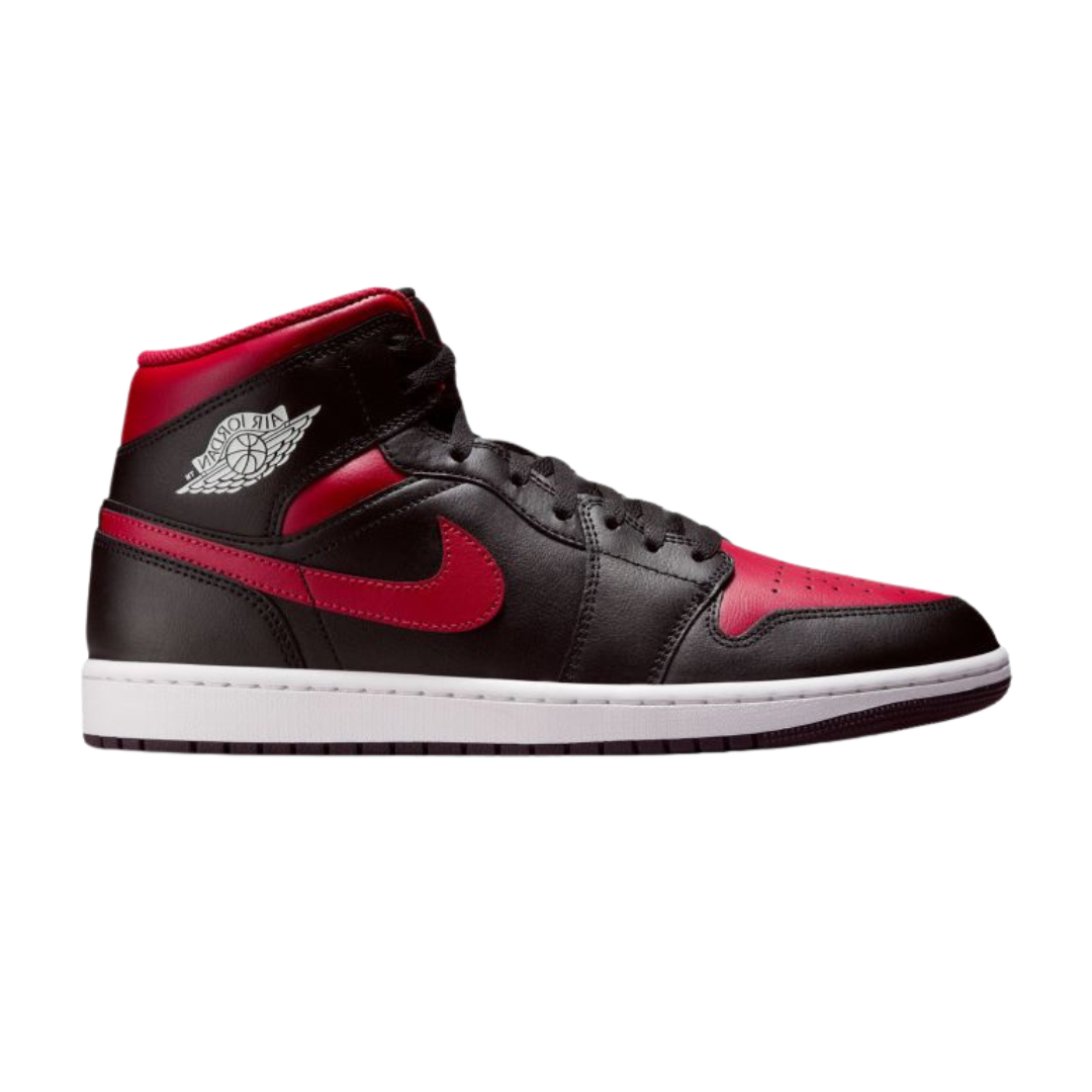 Nike Air Jordan 1 Mid Black / Varsity Red - Missing Box Lid