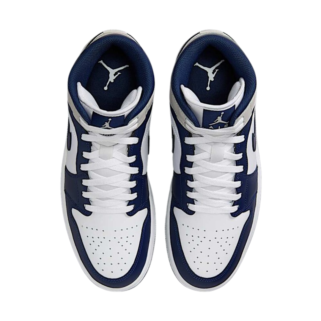 Nike Air Jordan 1 Mid Navy / Wolf Grey - Missing Box Lid