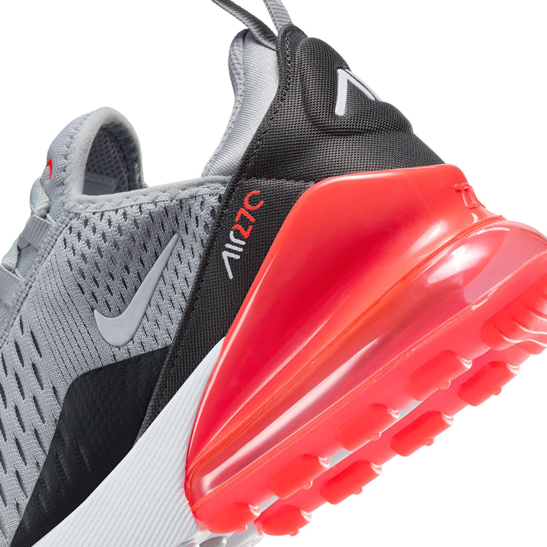 Nike Air Max 270 GS Wolf Grey / Bright Crimson - Missing Box Lid