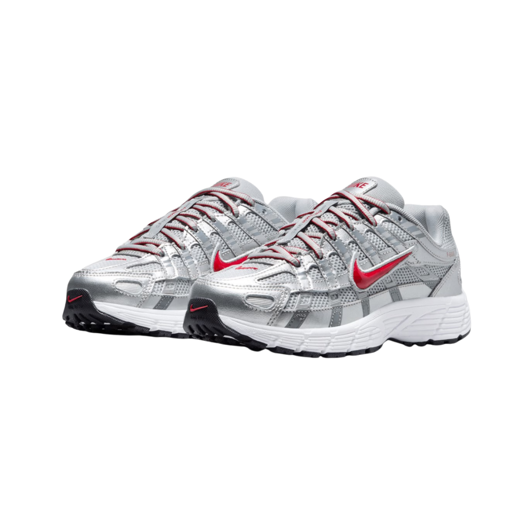 Nike P-6000 GS Metallic Silver / Gym Red - Missing Box Lid