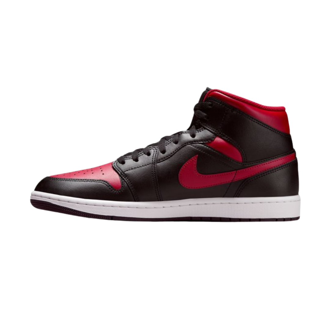 Nike Air Jordan 1 Mid Black / Varsity Red - Missing Box Lid