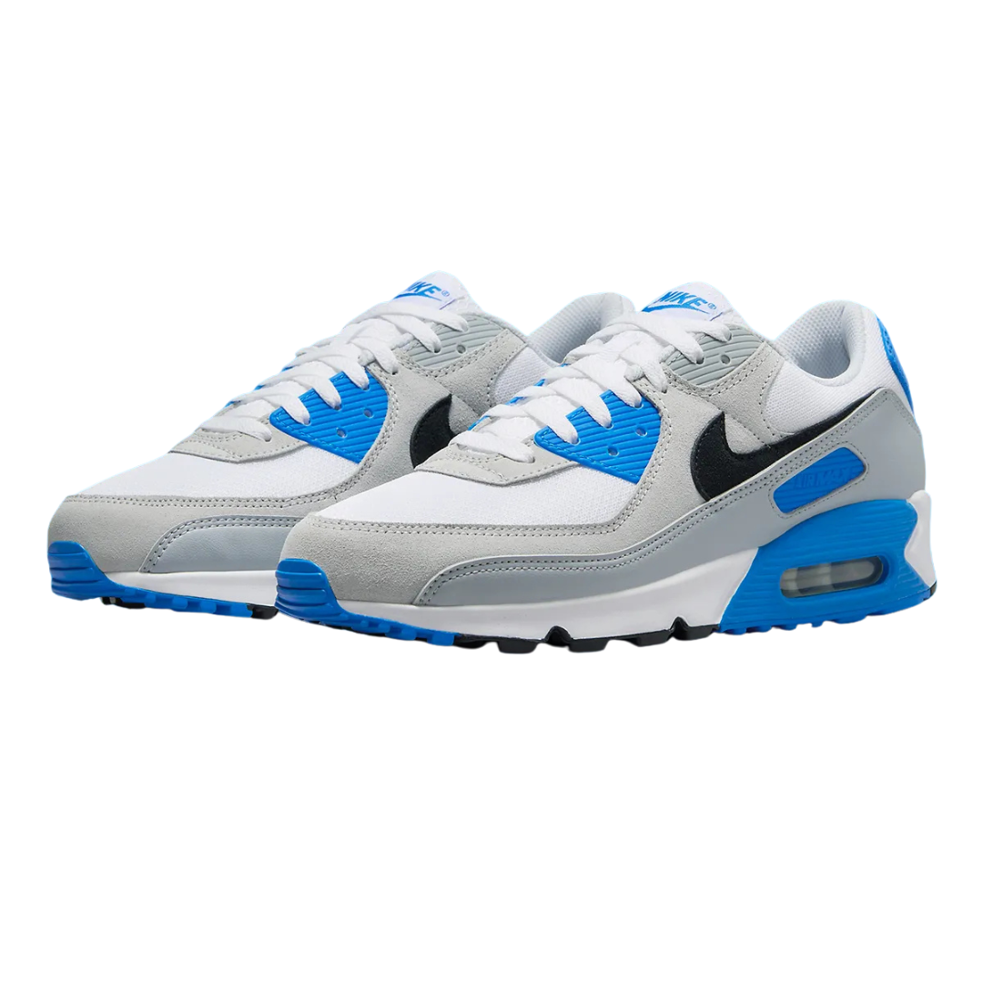 Nike Air Max 90 White / Black / Photo Blue - Missing Box Lid
