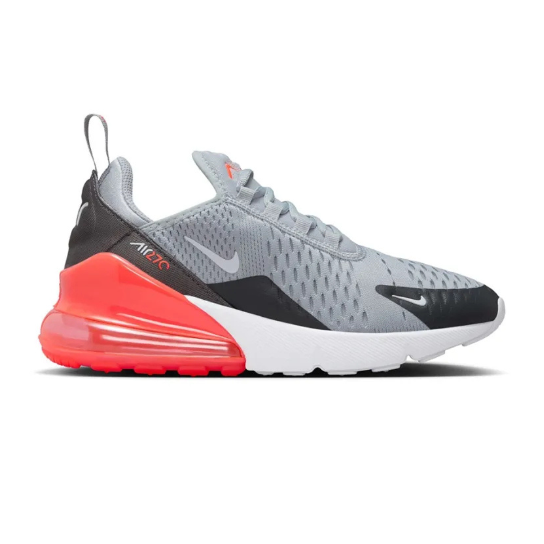 Nike Air Max 270 GS Wolf Grey / Bright Crimson - Missing Box Lid